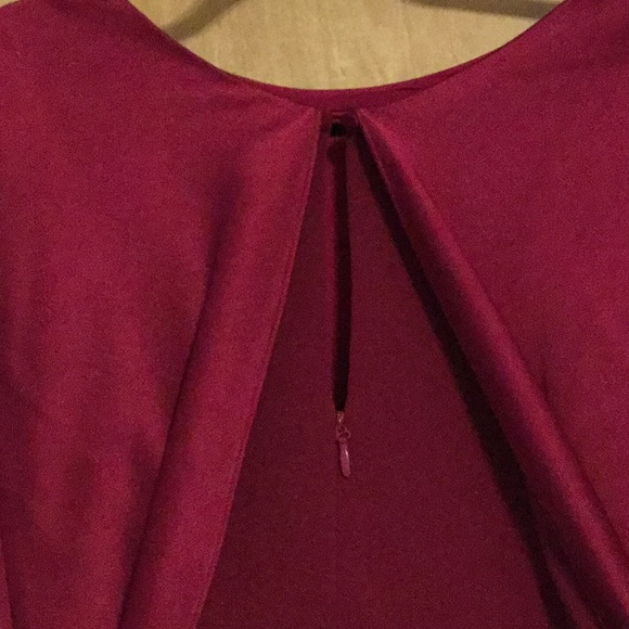 Halston Heritage Womens Cape Sleeve Satin Dress - Picture 4 of 8